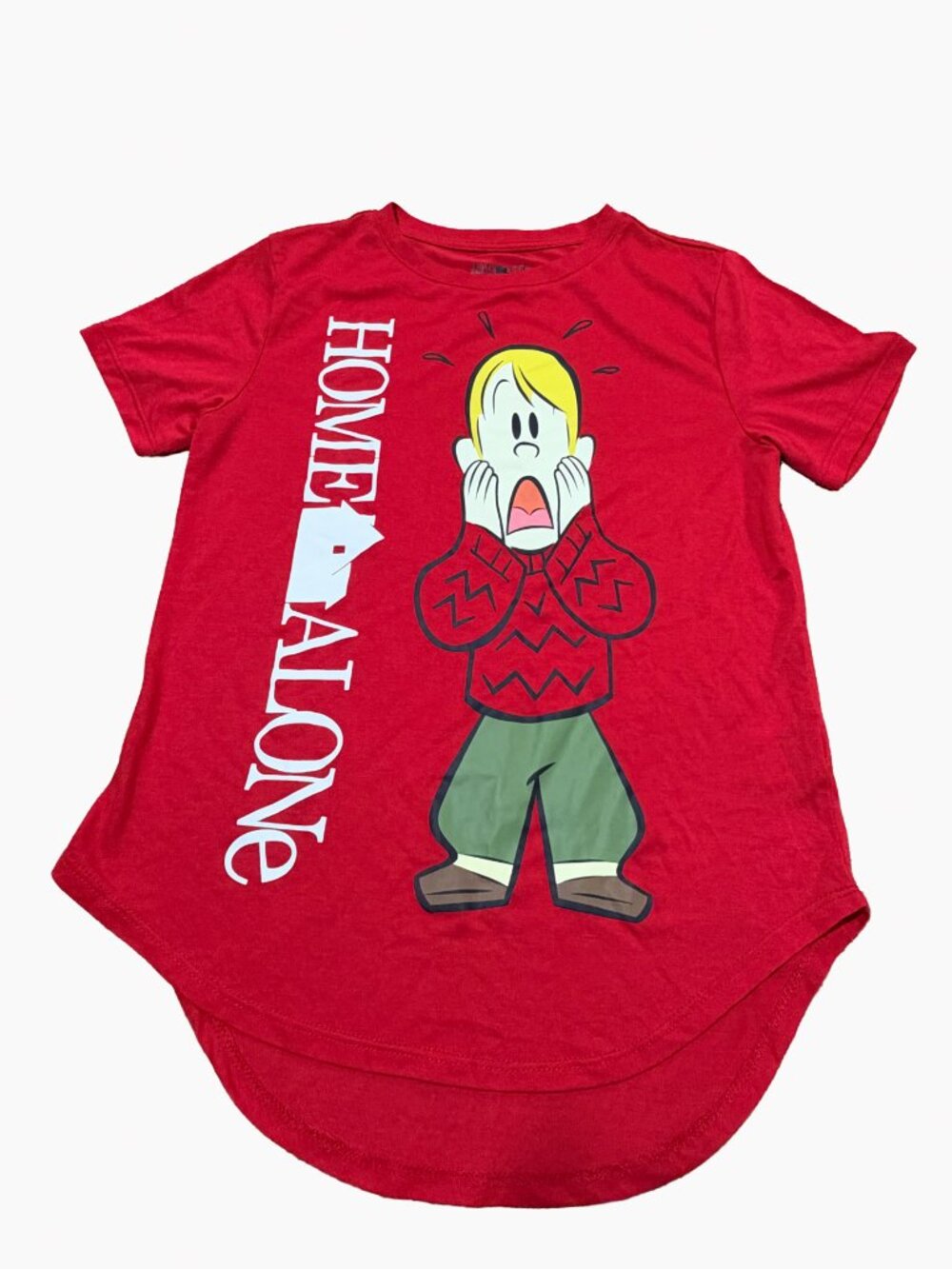 Home Alone Kevin McCallister Red Graphic Tee Shirt S 3-5 Holiday Christmas